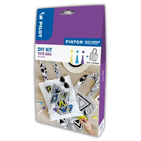 Set markere cu vopsea Pilot Pintor DYI Fashion Bag diverse culori Set Pilot Pintor DIY Fashion