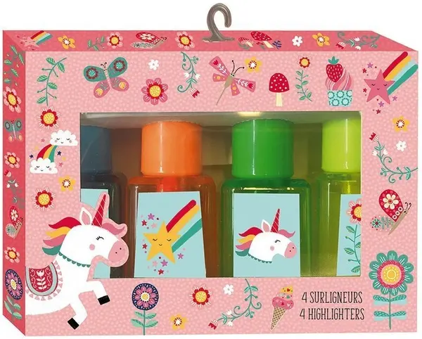 Set markere Janod - Unicorn, 4 buc