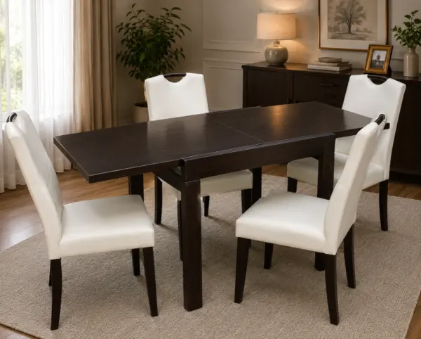 Set Masa Kors Cu 4 Scaune 6002 Wenge Crem