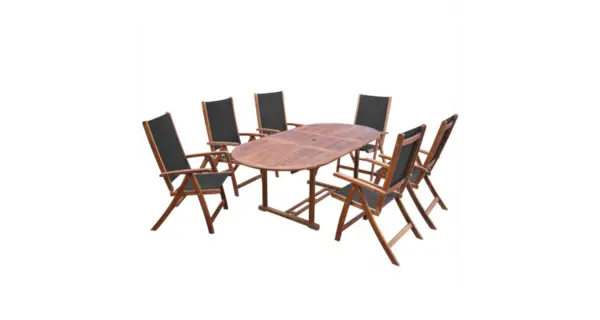 Set Masa pentru gradina din lemn de salcam, 7 piese