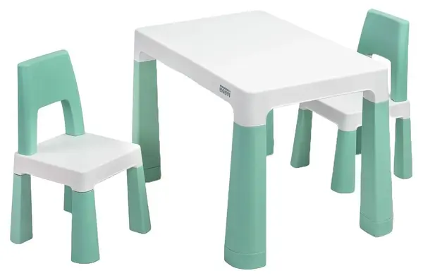 Set masă și 2 scaune pentru copii Caretero Toyz - Monti, Mint
