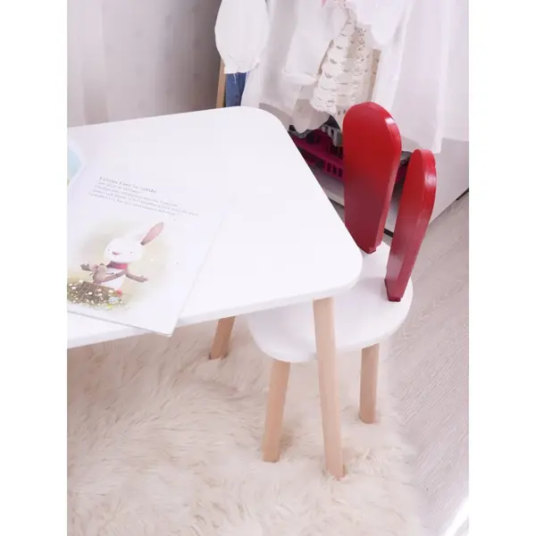 Set masa si scaun pentru copii Furniture Bunny One, 30x25 cm