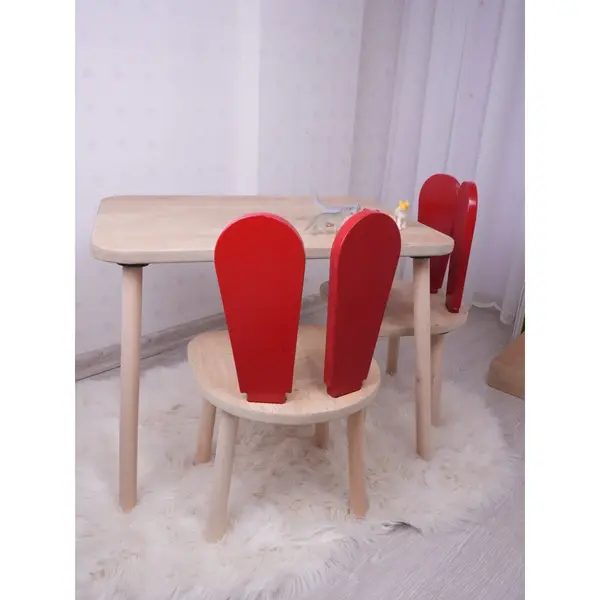 Set masa si scaun pentru copii Furniture Bunny One, 30x25 cm