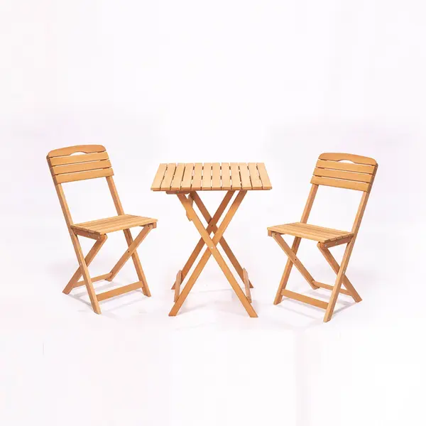 Set masa si scaune de gradina (3 piese) My003 Maro 80x72x60 cm