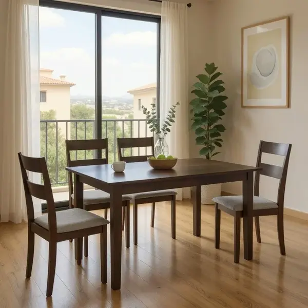 Set masa si scaune dining extensibila Mabor-Dallan Nuc 150x80x73.8 cm