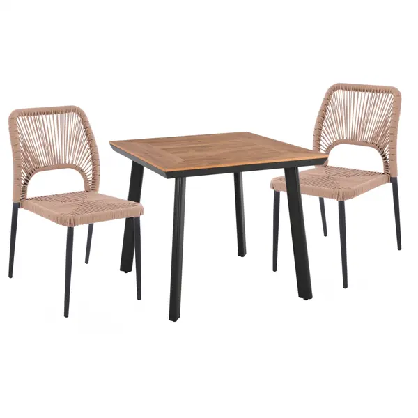 Set masa si scaune MISTRALE DUE - Gri inchis