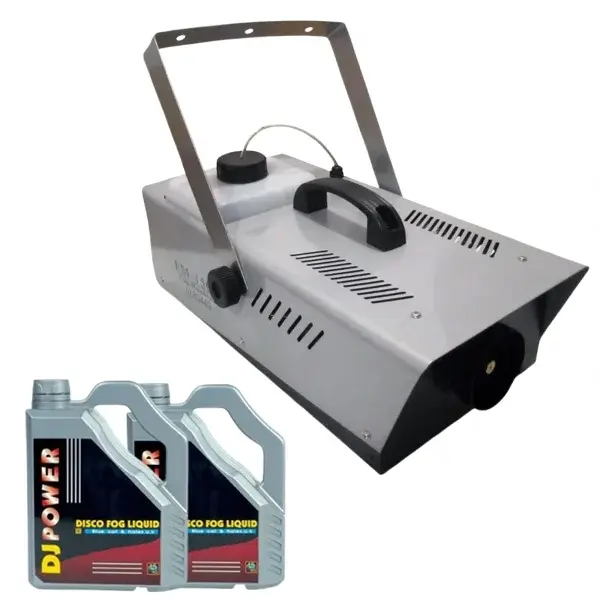 Set masina de fum profesionala si lichid 9 l, telecomanda, 2000 KV