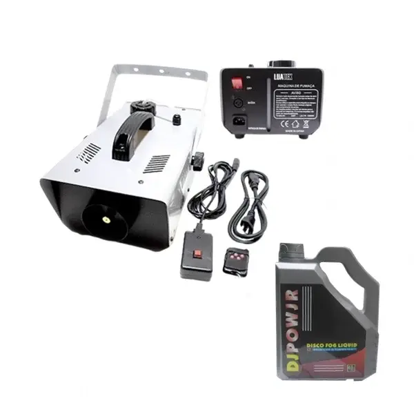 Set Masina de fum profesionala si lichid fum 4.5 l, DEPOX , telecomanda, 1500 w