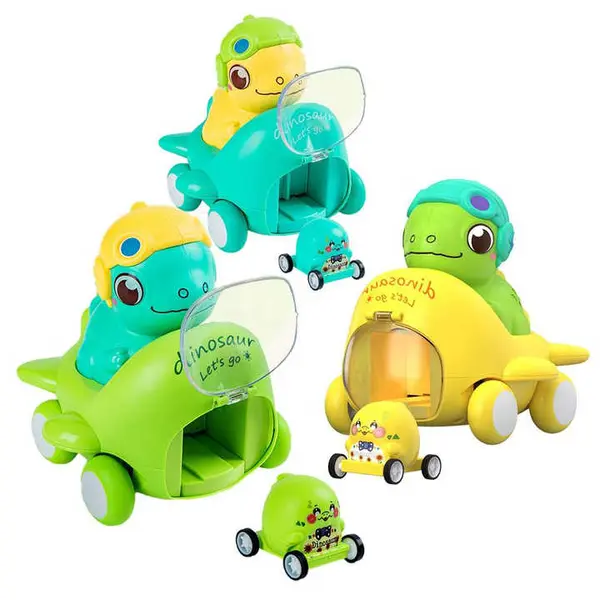 Set Masinuta Dinozaur Colorate , zPress Eject, , diverse culori
