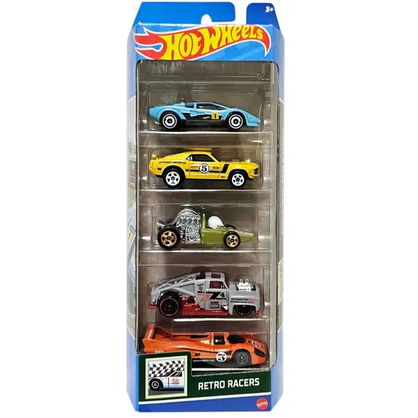 Set masinute Hot Wheels, Retro Racers, HTV50, 1:64 (5 modele)