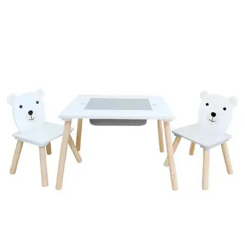 Set masuta cu spatiu de depozitare si 2 scaune U-Grow UG-74KINET, MDF