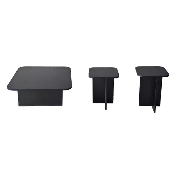 Set masuta de cafea BLUES, negru, 40x40x50 cm