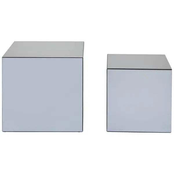 Set Măsuțe De Cafea din sticlă, material pe bază de lemn, 40/50/40/50/40/47 cm