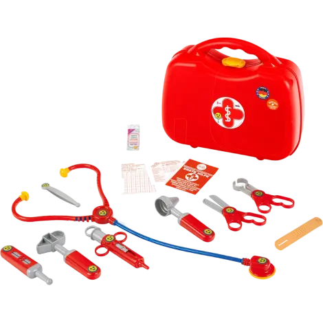 Set Medic cu Geantă și 14 Accesorii Incluzând Stetoscop, Termometru și Seringă Theo Klein 4383 pentru Copii 3+