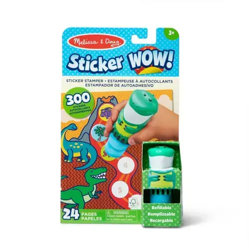 Set Melissa & Doug - Autocolante si stampila, Dinozaur