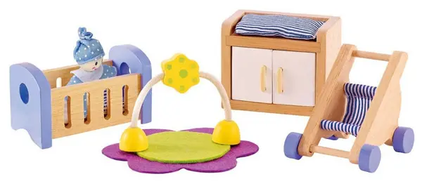 Set min mobilier din lemn Hape - Mobilier pentru camera bebelusului