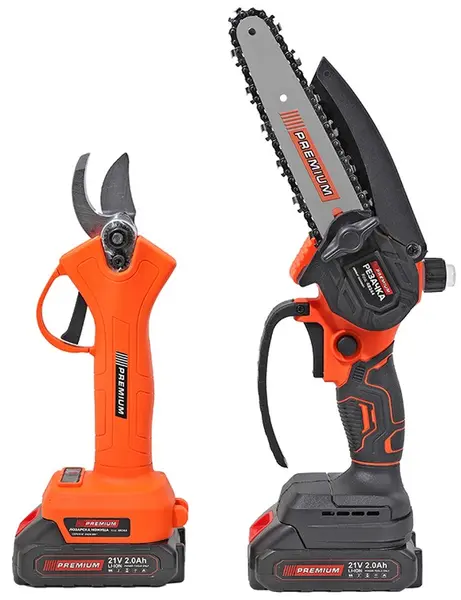 Set mini ferăstrău și foarfece pentru viță de viePremium - 21V