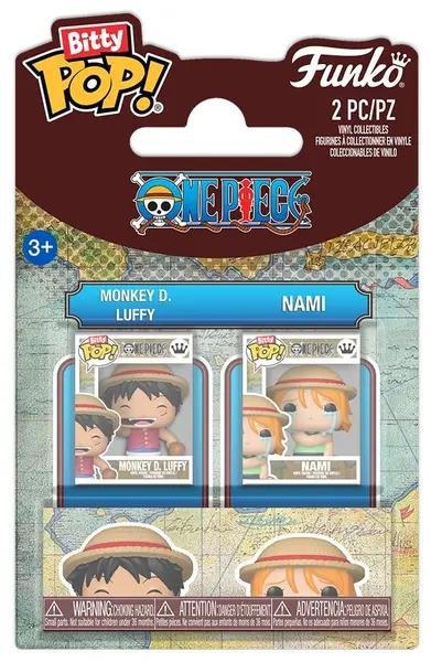Set mini figurine Funko Bitty POP! Animation: One Piece - Monkey D. Luffy & Nami