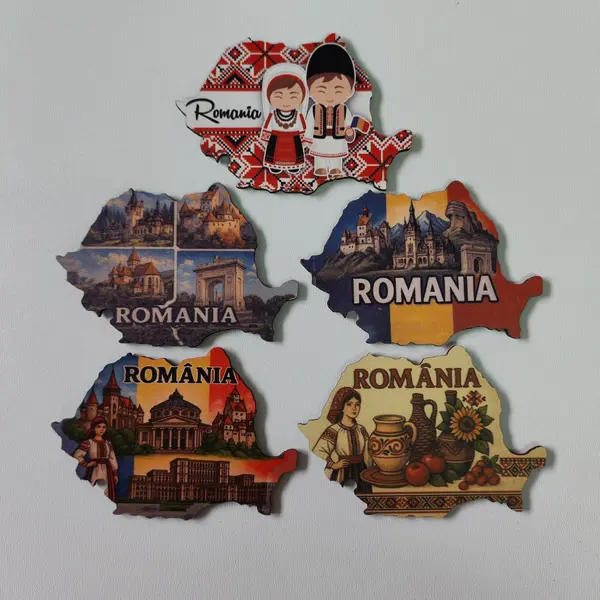 Set mix 5 Magneti de frigider Romania