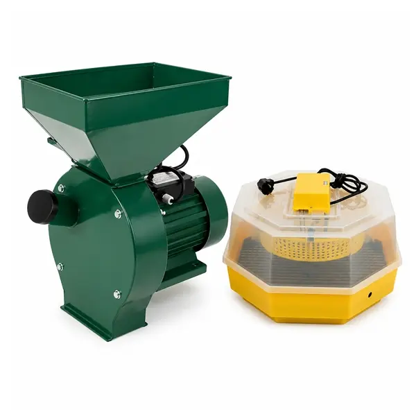 Set moara electrica multifunctionala 3.8 kW si incubator electric pentru oua, Cleo, model 5 DEPOX , galben verde