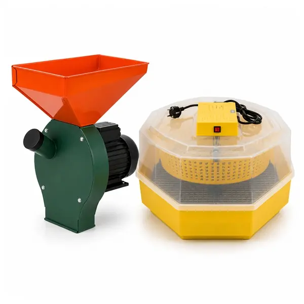 Set moara electrica pentru cereale 3.5 kW si incubator electric pentru oua, Cleo, model 5 DEPOX , galben verde