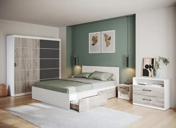 Set mobila dormitor complet - Alfa - 12