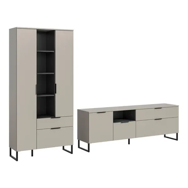 Set Mobilă Living, 2 piese, cașmir, 290/192/41 cm