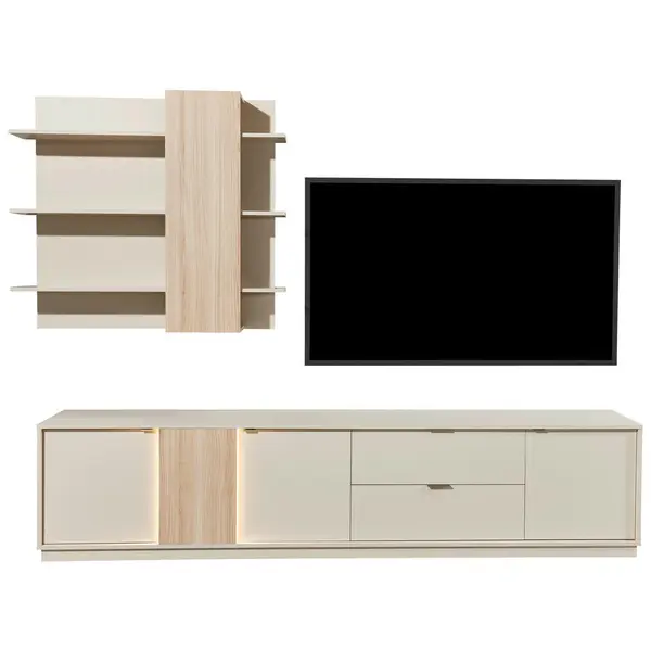 Set Mobilă Living, cașmir, 238/202/40 cm