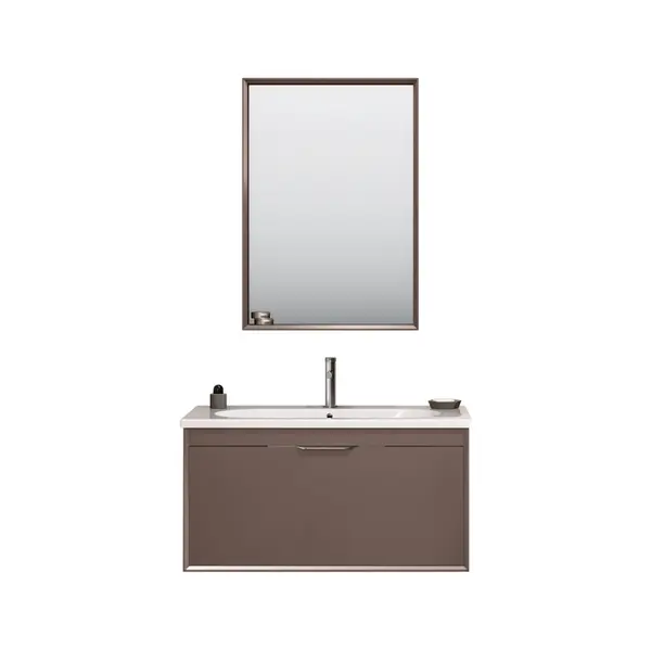 Set mobilier baie Orka Clay suspendat 3 piese toprak 100 cm