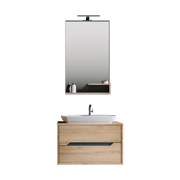 Set mobilier baie Orka Galia suspendat 3 piese legnano 80 cm