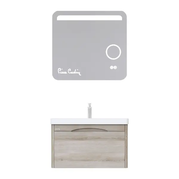 Set mobilier baie Pierre Cardin Pacific LED suspendat 3 piese sonoma crem 80 cm
