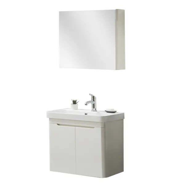 Set mobilier baie Rio suspendat 3 piese alb 70 cm