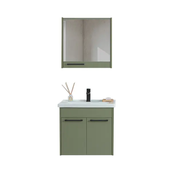 Set mobilier baie Sofia suspendat 3 piese verde 65 cm