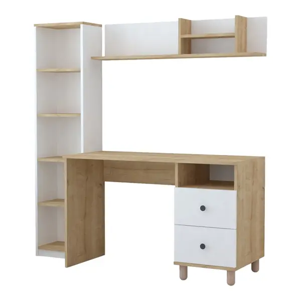 Set mobilier birou, Kontor, Stejar, 160x50x162 cm