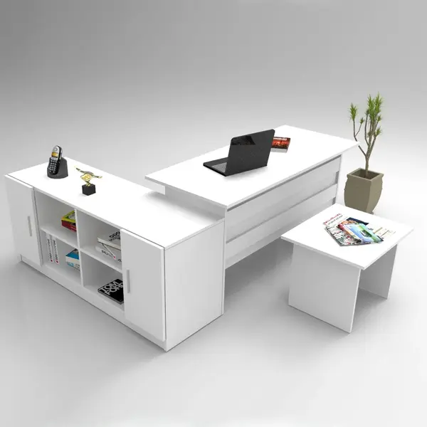 Set mobilier de birou Linta Max, 3 piese, Birou - Masuta - Consola, 140x60x74 cm