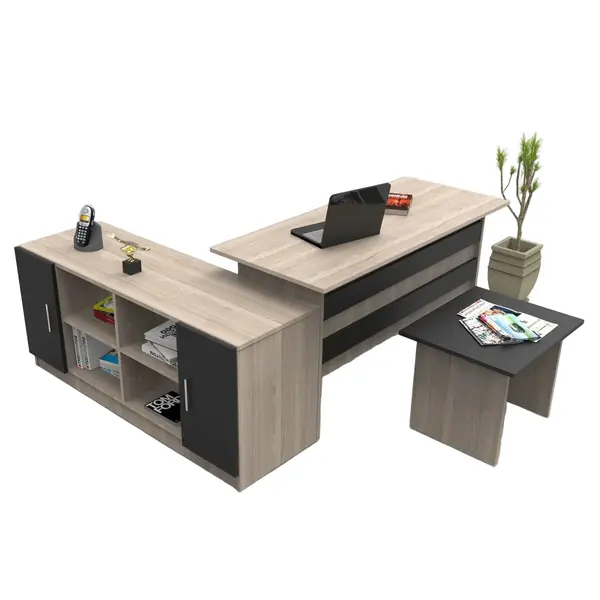 Set mobilier de birou Linta Max, 3 piese, Birou - Masuta - Consola, 140x60x74 cm