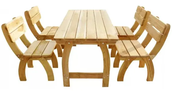 Set mobilier de gradina 5 piese lemn de pin impregnat