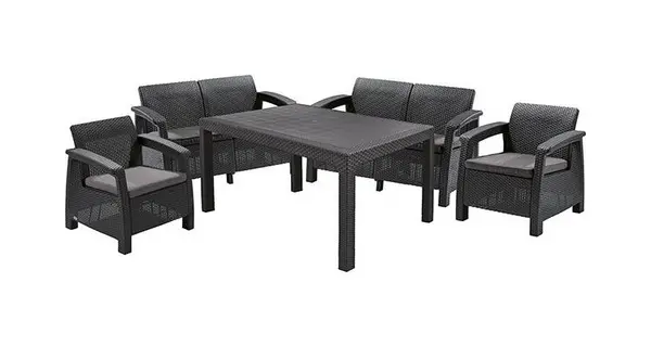 Set mobilier de gradina CORFU II FIESTA Grafit/ Gri-rece