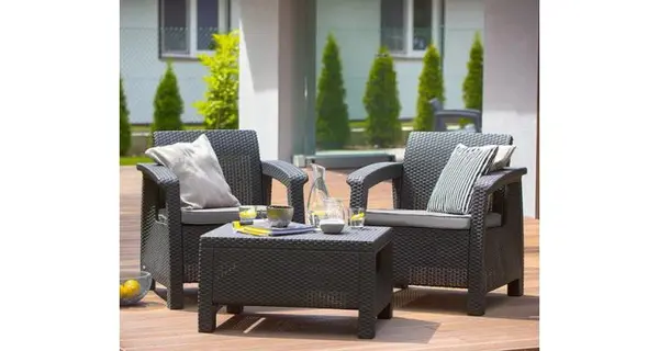 Set mobilier de gradina Corfu II Weekend Grafit/ Gri-rece