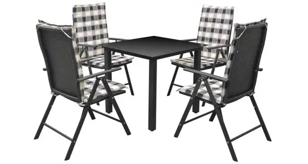 Set mobilier exterior 9 piese, poliratan