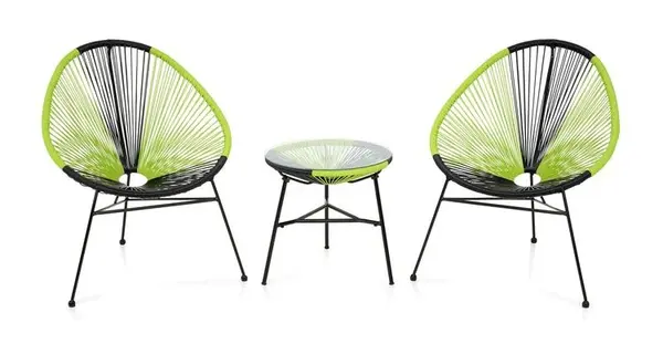 Set mobilier gradina/terasa CORFU VERDE, 2 fotolii si masuta