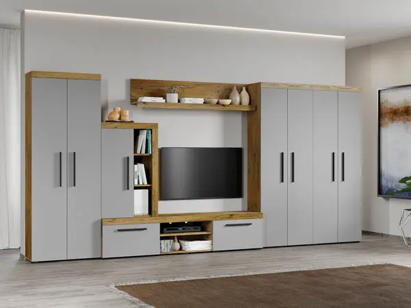 Set Mobilier Living Gri cu Flagstaff-Atena-C07