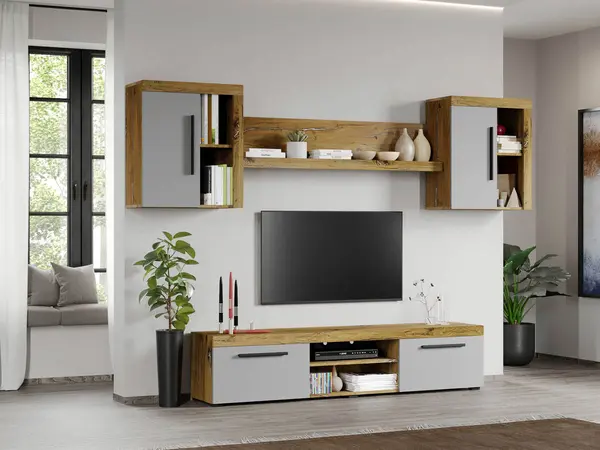 Set Mobilier Living Gri cu Flagstaff-Atena-C11