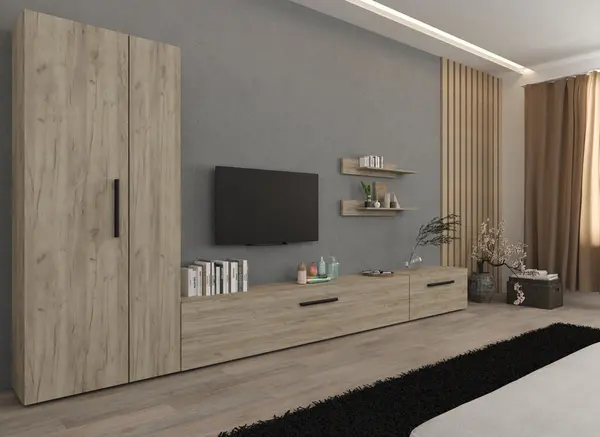 Set Mobilier Living Stejar Gri Remy-C02