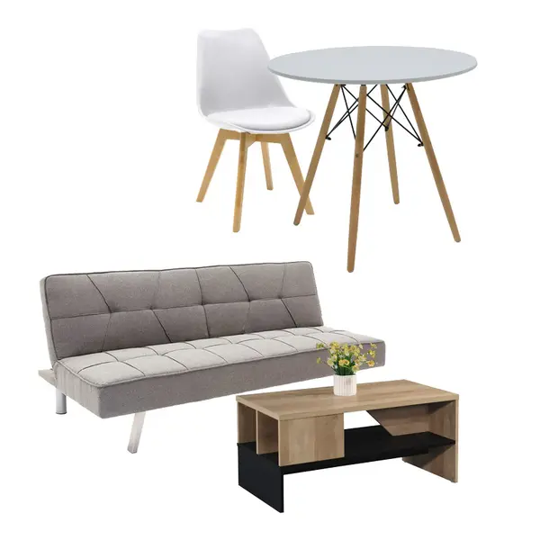 Set mobilier pentru studenți Convenience, lemn și metal, diverse
