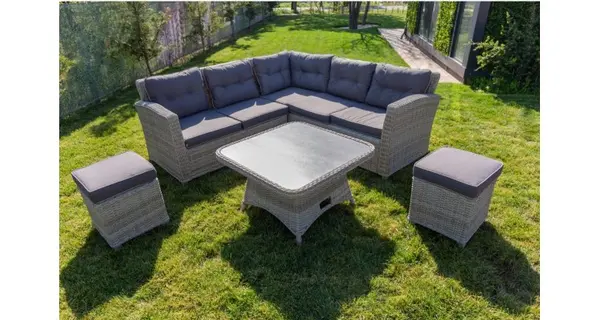 Set mobilier premium de gradina, Marbella, rattan sintetic