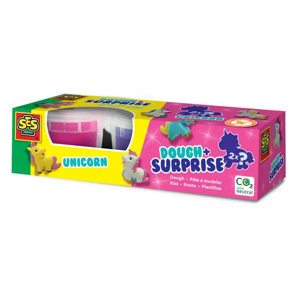 Set modelaj 2 culori Plastilina si 2 Unicorni surpriza