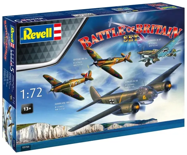 Set modele de asamblat Revell Militar: Avioane - A 85-a aniversare a Bătăliei Angliei, 232 piese