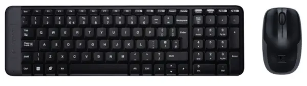 Set mouse si tastatura Logitech - MK220, wireless, negru