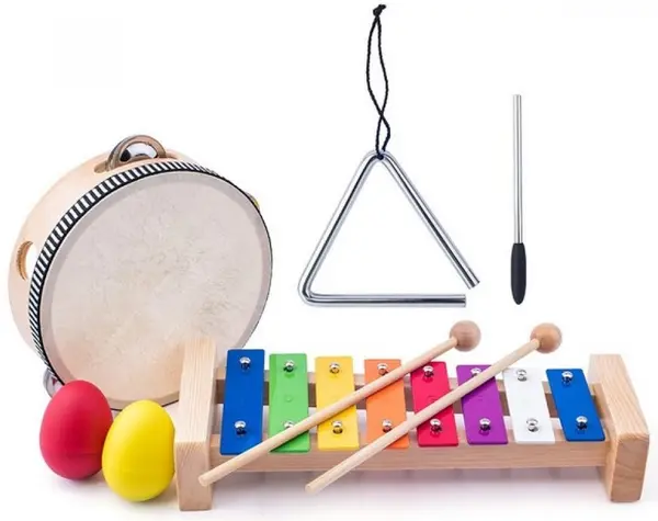 Set muzical pentru copii Woody - Instrumente din lemn